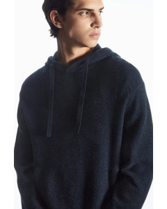 Relaxed-fit Pure Cashmere Hoodie Navy Mélange