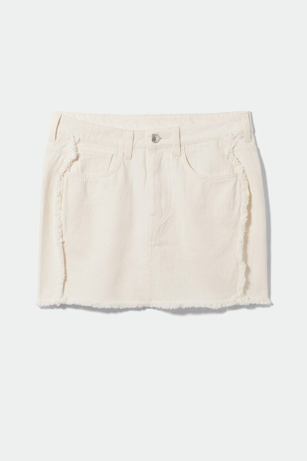 Weekday Francy Mini Skirt Off-white