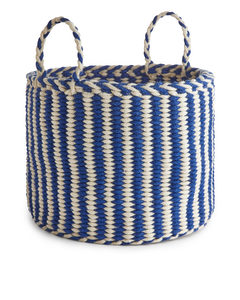 Storage Basket 41 Cm Blue/off White