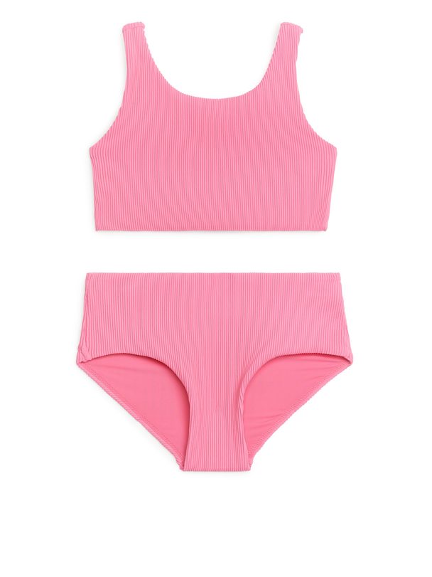 Uhyggelig hage Jeg tror, ​​jeg er syg Seersucker Bikini Set Pink Pink | Afound.com
