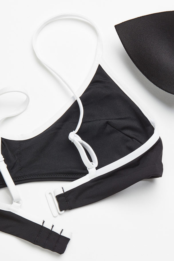 H&M Padded Bikinitop Zwart