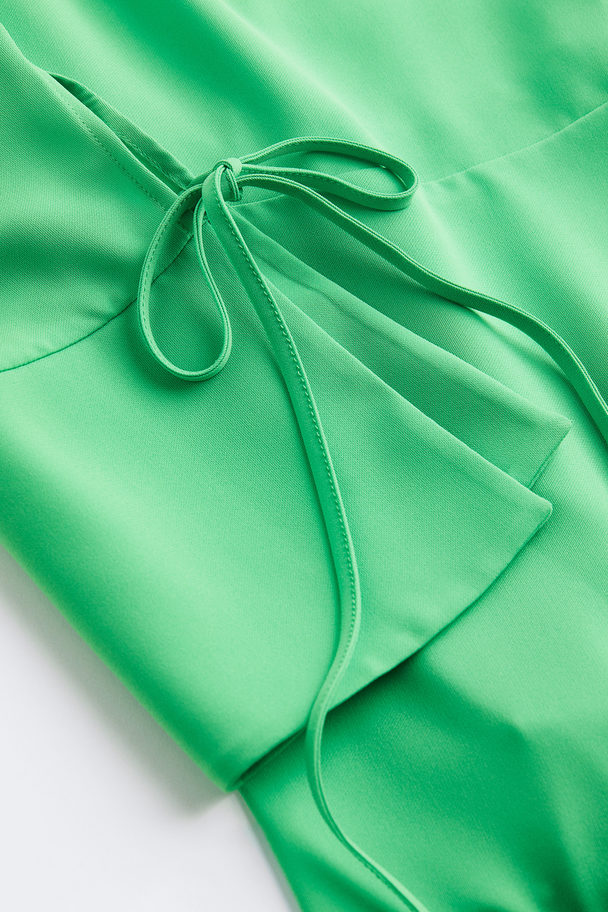 H&M Wrap Dress Bright Green