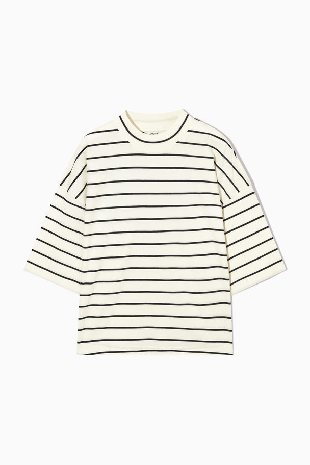 COS The Full Volume T-shirt Off White / Striped