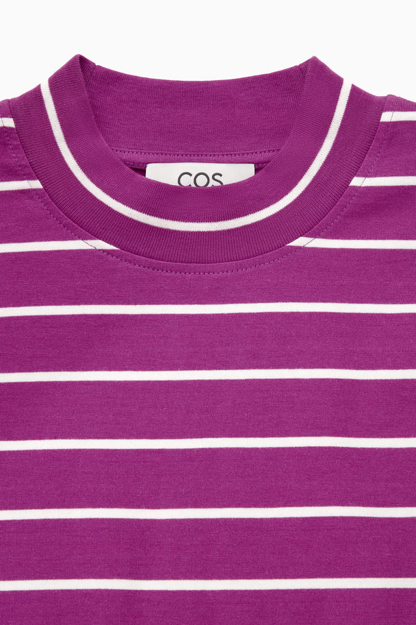 COS The Full Volume T-shirt Purple / Striped