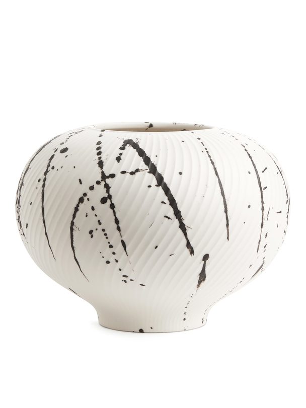 ARKET Textured Ceramic Vase White/speckled