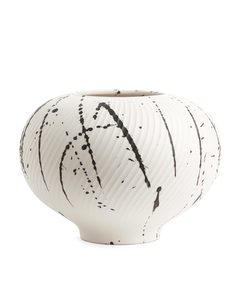 Textured Ceramic Vase White/speckled