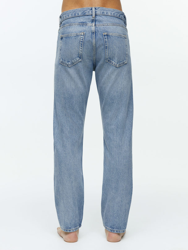 ARKET PARK CROPPED Regular Straight Jeans Hellblau