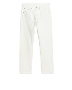 Park Cropped Regular Straight Jeans White