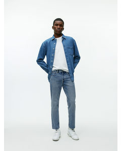 Park Cropped Regular Fit Rechte Jeans Vintage Blauw