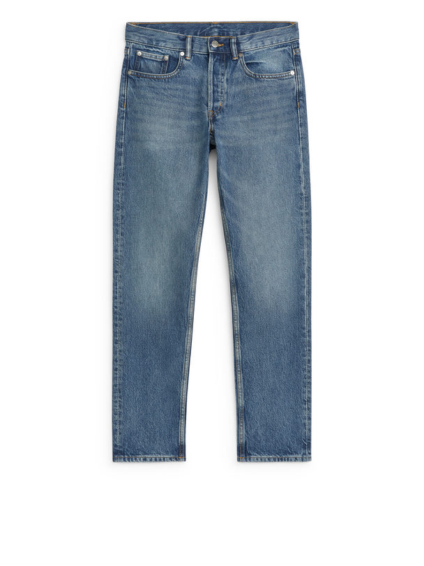 ARKET Park Cropped Raka Jeans Med Klassisk Passform Vintageblå