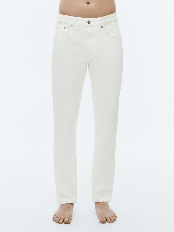ARKET PARK CROPPED Regular Straight Jeans Weiß