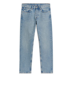 PARK CROPPED Regular Straight Jeans Hellblau
