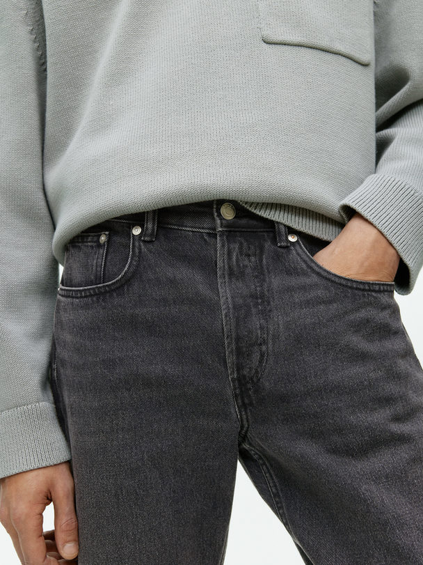 ARKET Park Cropped Raka Jeans Med Klassisk Passform Tvättad
