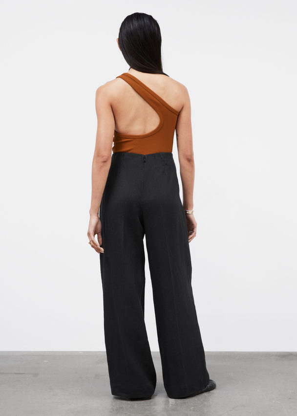 & Other Stories Breezy High-waist Trousers Black