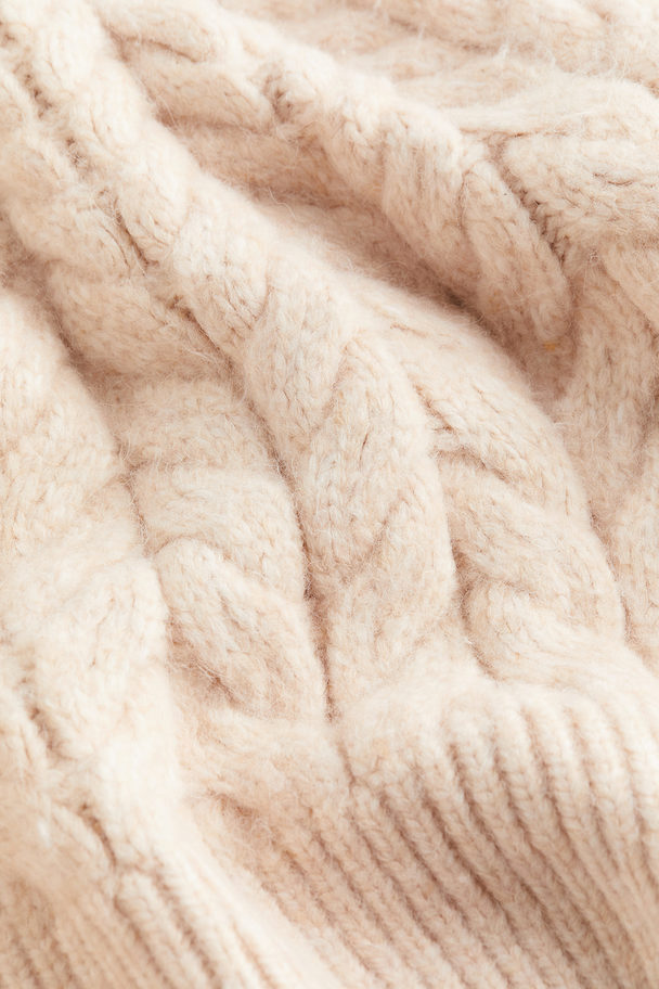 H&M Cable-knit Jumper Powder Pink