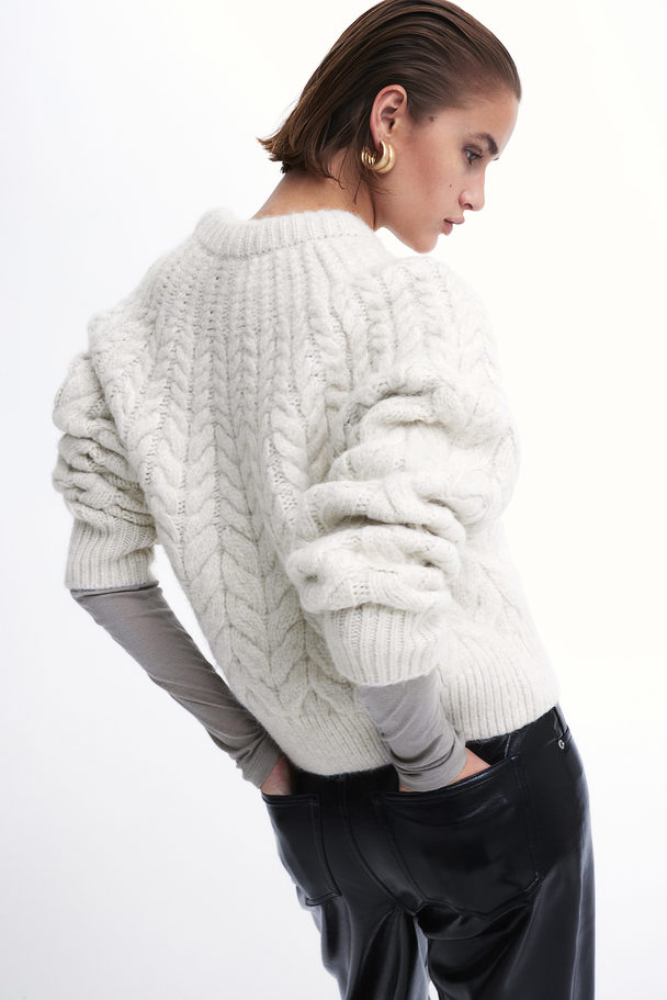 H&M Cable-knit Jumper Cream