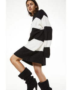Knitted Dress Black/striped