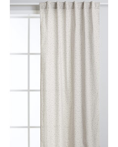 2-pack Patterned Cotton Curtains Light Grey/spotted