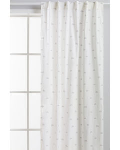 2-pack Patterned Cotton Curtains White/clouds