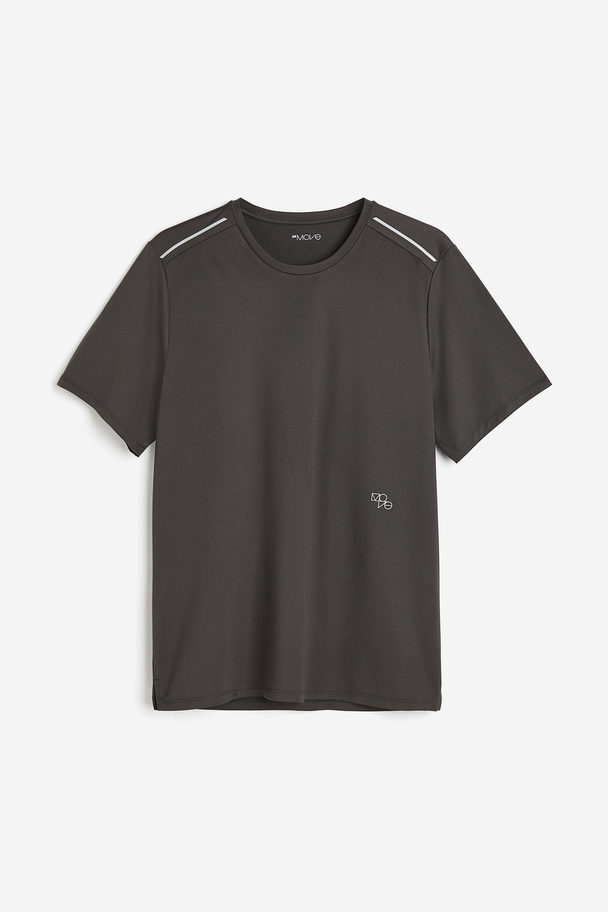 H&M Drymove™ Løpe-t-shirt Mørk Grå
