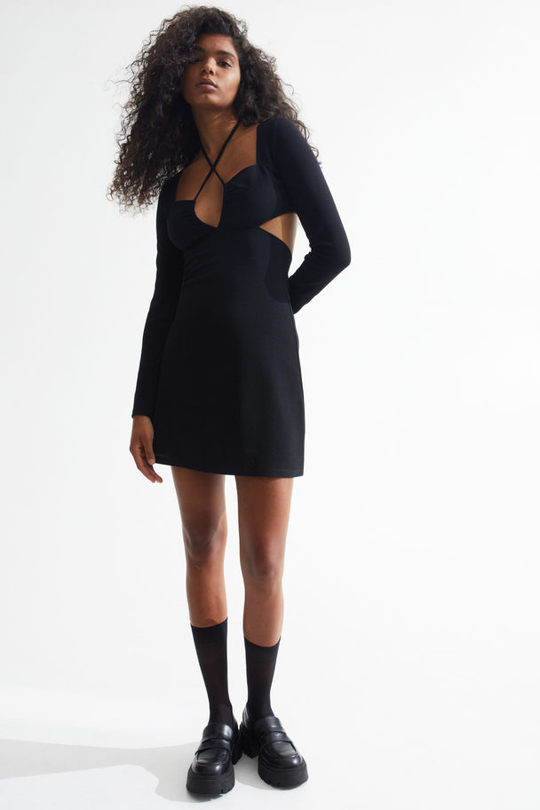 H&M Cut-out Dress Black