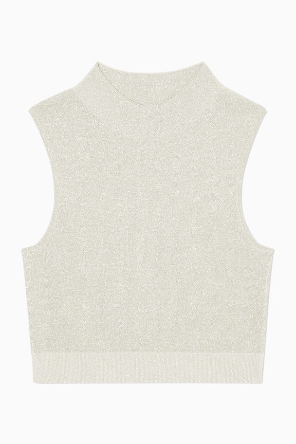 COS Cropped Knitted Sleeveless Top Cream