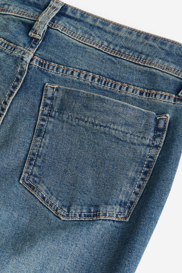 H&M Flared Low Jeans Donker Denimblauw