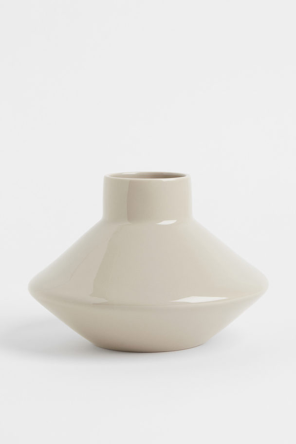 H&M HOME Stoneware Vase Greige