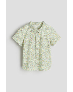 Short-sleeved Patterned Shirt White/floral