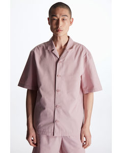 Relaxed-fit Camp-collar Shirt Light Pink