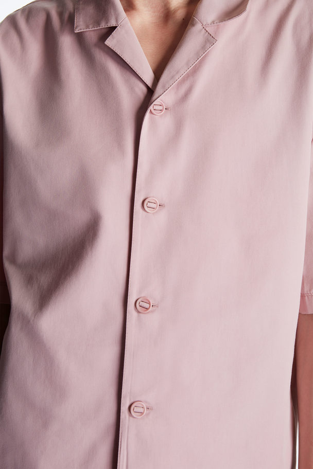 COS Relaxed-fit Camp-collar Shirt Light Pink