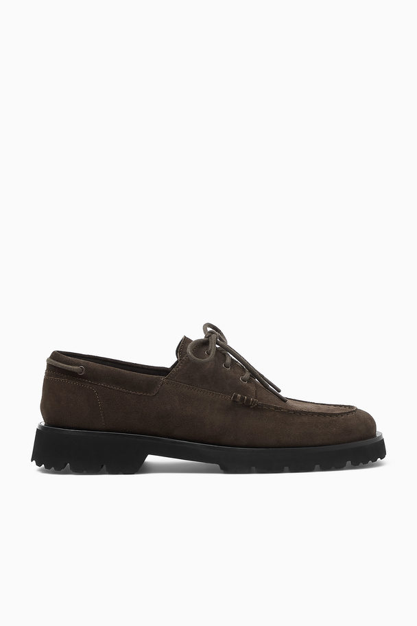 COS Chunky Boat Shoes Brown