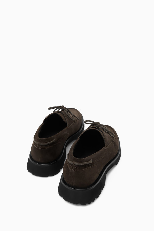 COS Chunky Boat Shoes Brown