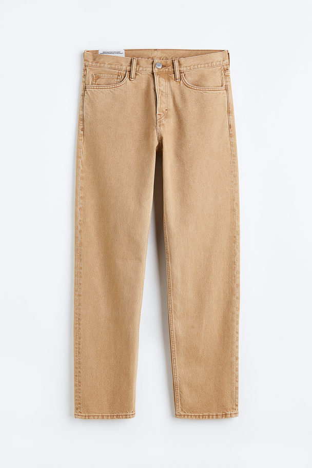 H&M Relaxed Jeans Beige