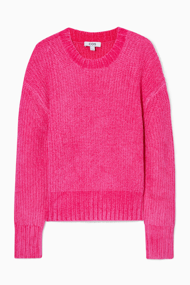 COS Chenille-knit Jumper Bright Pink