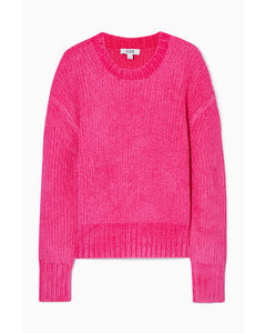 Chenille-knit Jumper Bright Pink