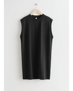 Sleeveless Jersey Mini Dress Black