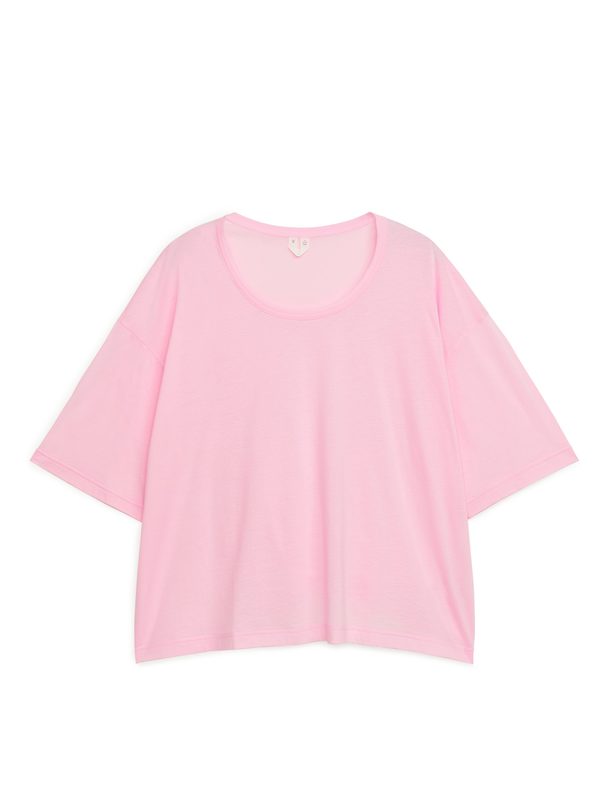ARKET Wide-fit T-shirt Light Pink
