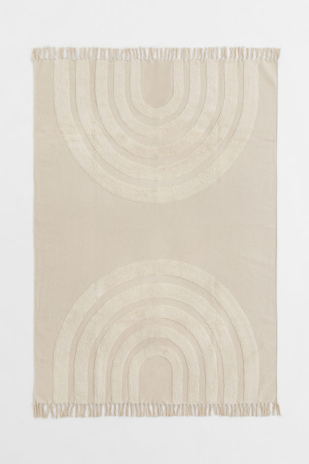 H&M HOME Großer Teppich mit getuftetem Motiv Beige/Regenbogen