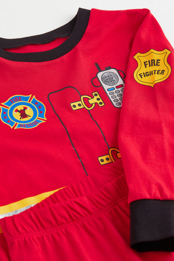 H&M Jersey Pyjamas Red/firefighter