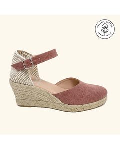 Jute Sandals Amorgos Leather And Textile Red