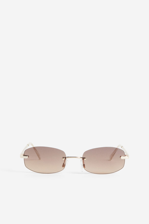 Rechteckige Sonnenbrille Braun/Goldfarben - schon ab 9 € kaufen | Afound