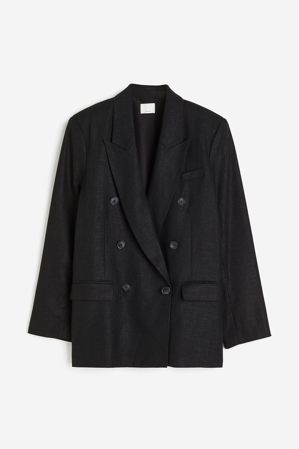 H&M Dobbeltspent Blazer Sort