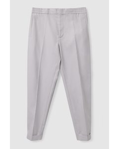 Regular-fit Pleated Trousers Light Grey