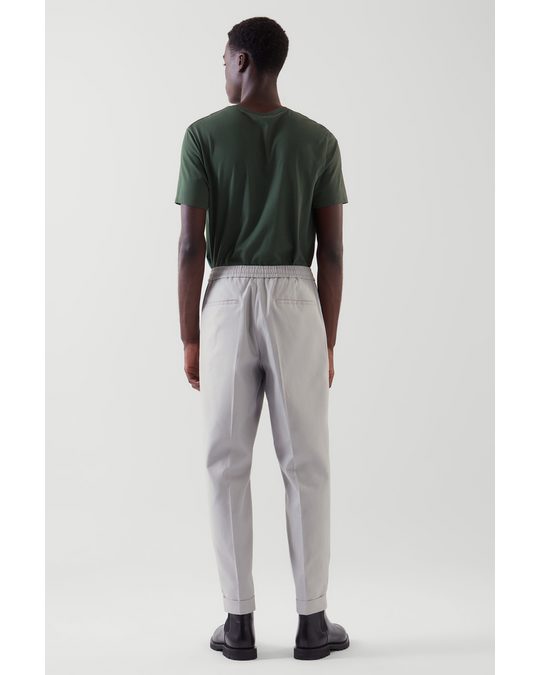 COS Regular-fit Pleated Trousers Light Grey