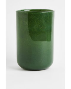 Glass Vase Dark Green