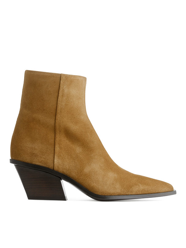 ARKET Pointy Ankle Boots Beige