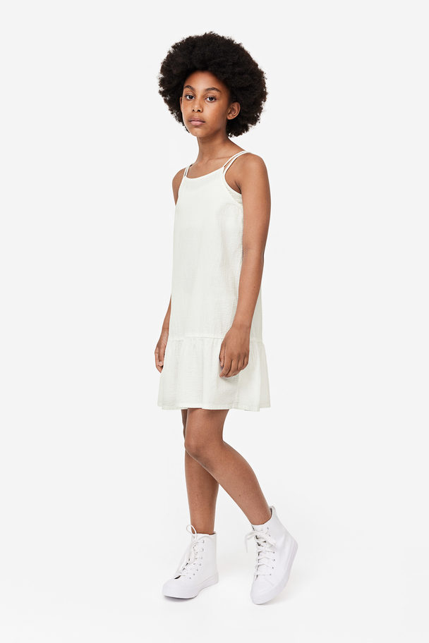 H&M Sleeveless Cotton Dress White