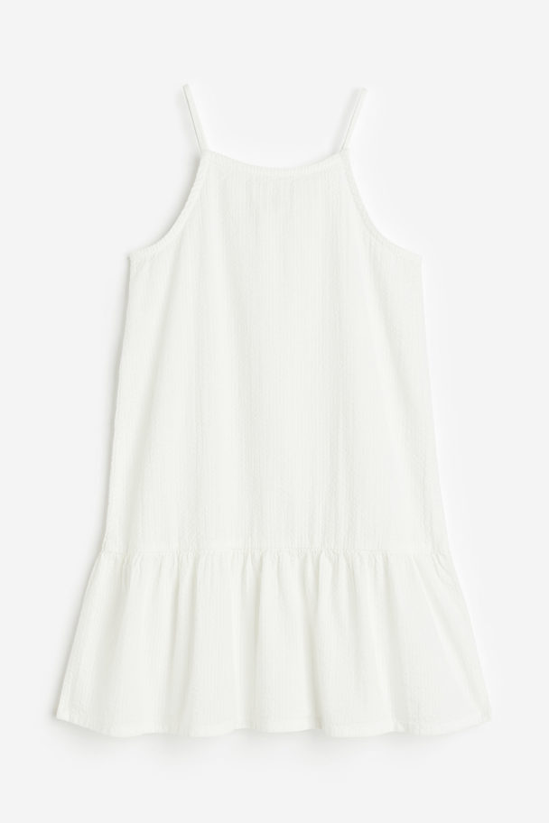 H&M Ärmelloses Baumwollkleid Weiß