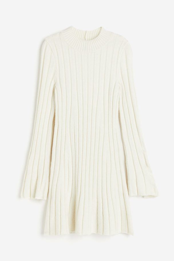H&M Rib-knit Dress Cream